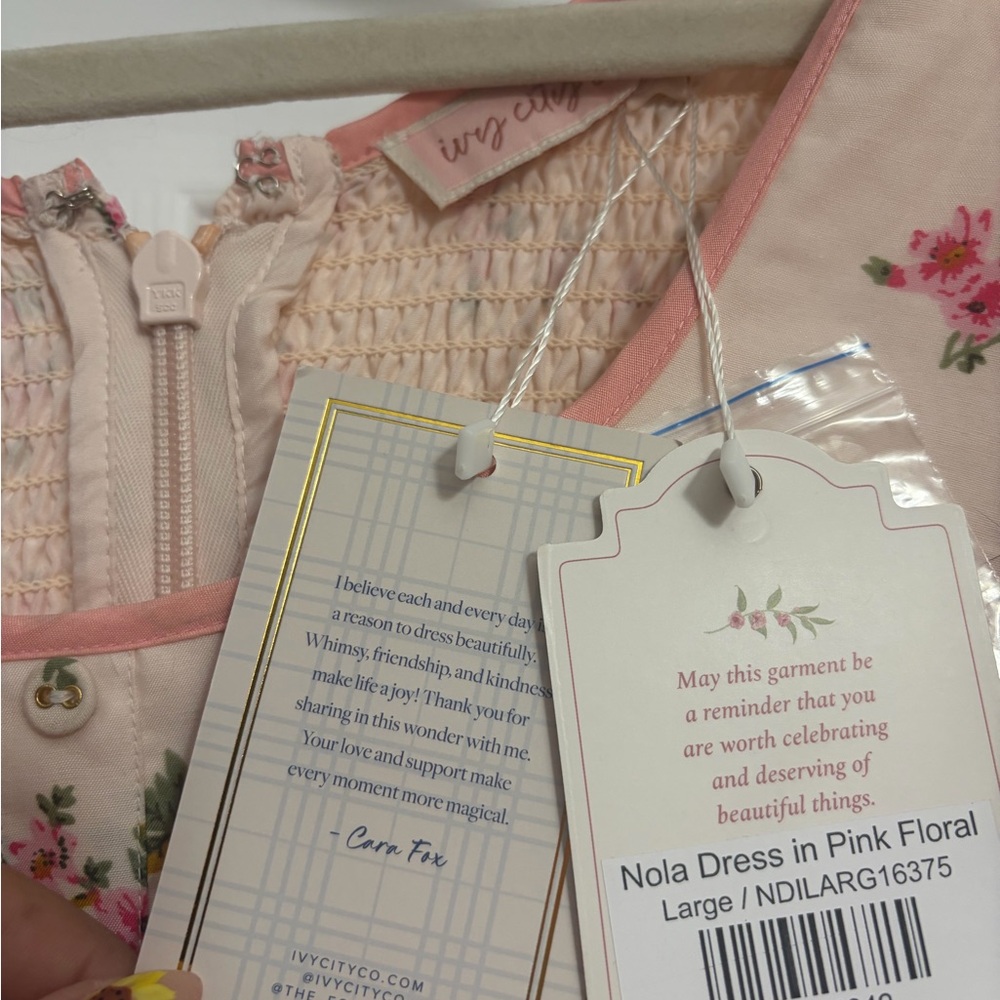 Ivy City Co Pink Nola Floral Tiered Ruffle Dress - Picture 3 of 4